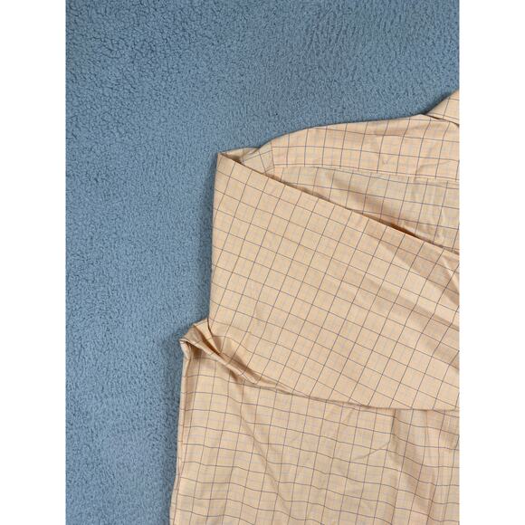 Brooks Brothers Mens Size 17 1/2 -2/3 Orange Peach Button Down Dress Shirt - Picture 9 of 13